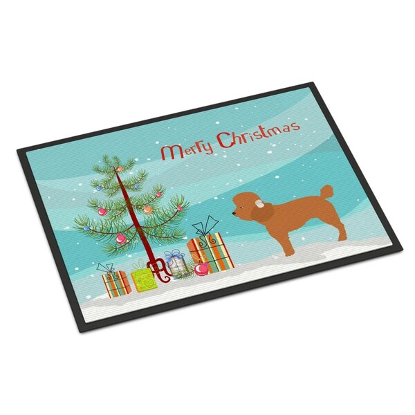 Carolines Treasures Toy Poodle Christmas Indoor or Outdoor Mat, 24 x 36 in. BB8478JMAT - main